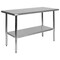 Emma and Oliver Stainless Steel 18 Gauge Prep and Work Table with Undershelf